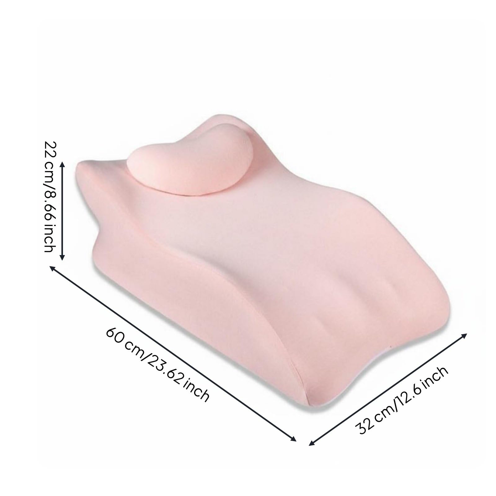 KESOTO Almohada Multifuncional Almohada Ergonómica Cojín de Almohada de Postura Área para Colocar Brazos y Respiración Despejada Adecuada para Siesta en, Rosa