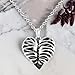 Controse Silver-Toned Stainless Steel Rib Cage Heart Necklace 17