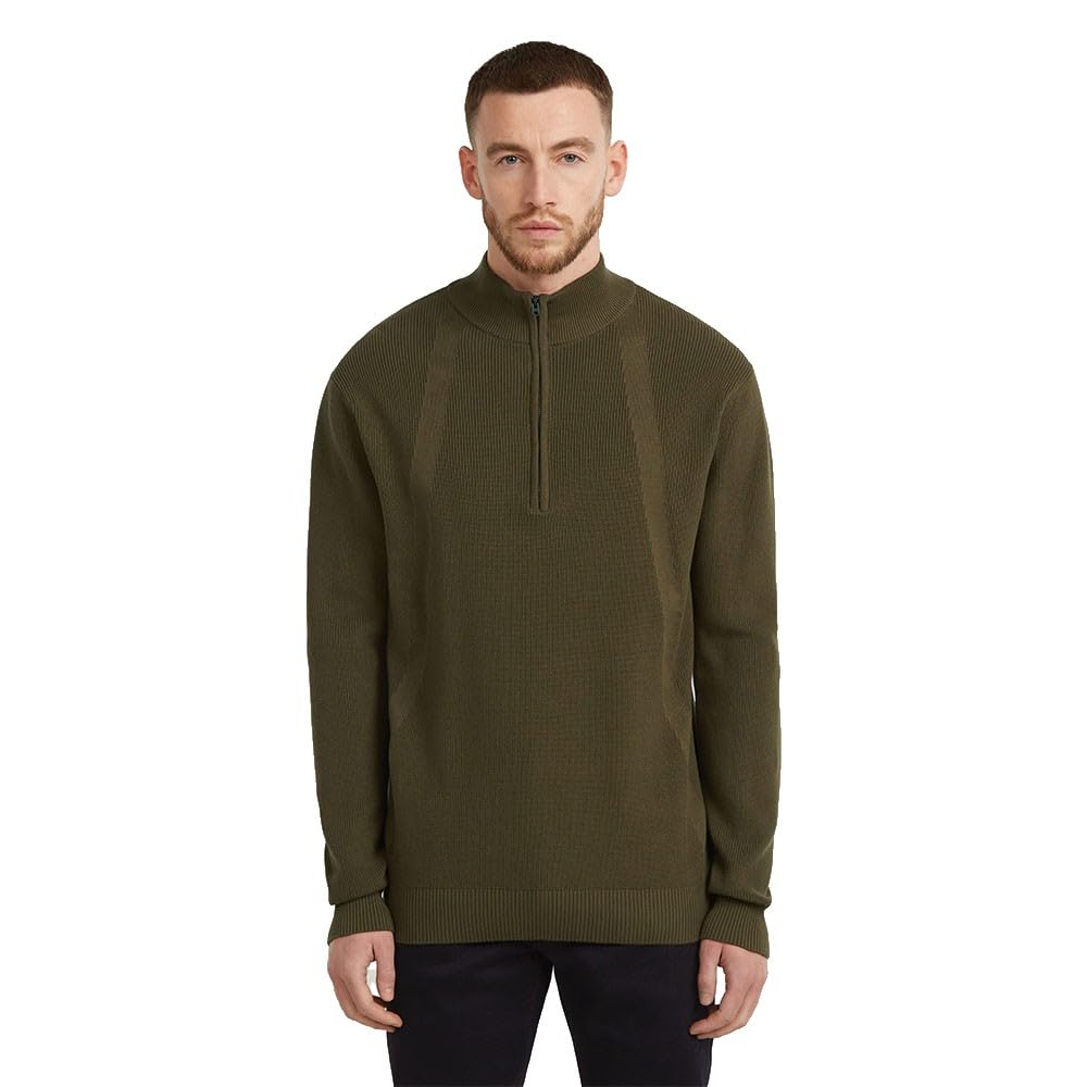 G-Star Herren Structure Half Zip Knit Sweater