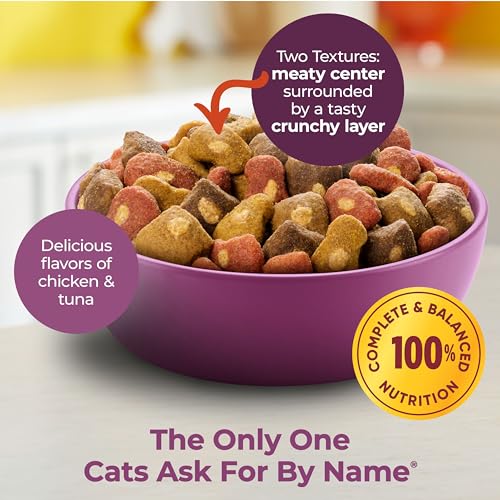 Image of Meow Mix Tender Centers Basted Bites Dry Cat Food, Chicken & Tuna Flavor, 13.5 Pound Bag