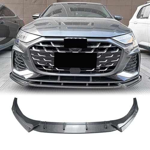Front Bumper Spoiler Lip Body Kit for Audi A3 8Y Sline 2025+ Gloss Black/Carbon Fiber Look