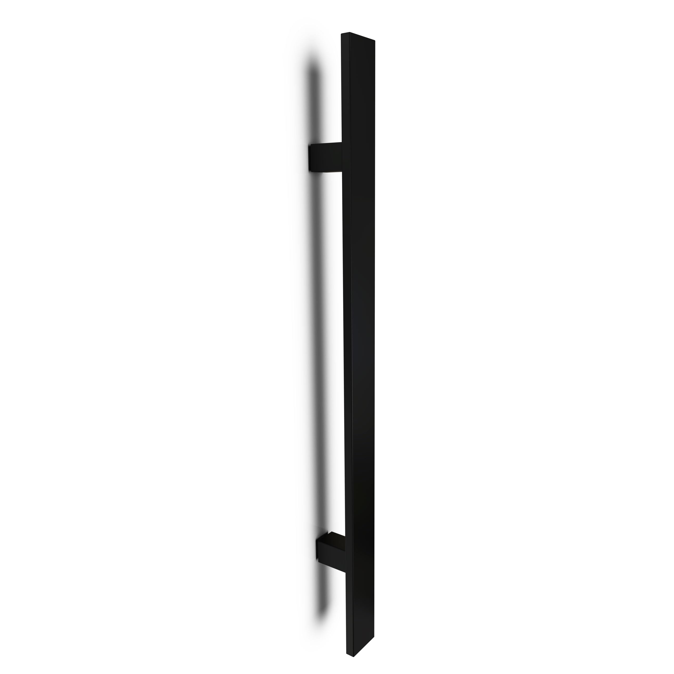 Oppali Black Stainless Steel Square Rectangle Entrance Door Pull Handle Art.540 | Rectangle T-Bar | 40cm Total Length