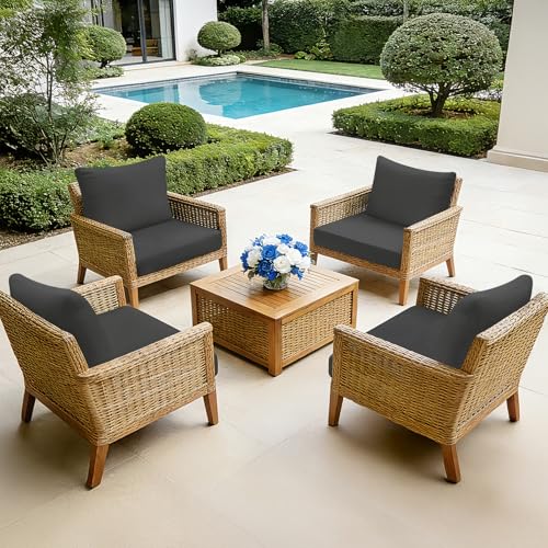 Amazon – Outdoor Chair Cushions Patio Furniture Seat & Back Pillow 22 x 22 Inch Gray - image 6