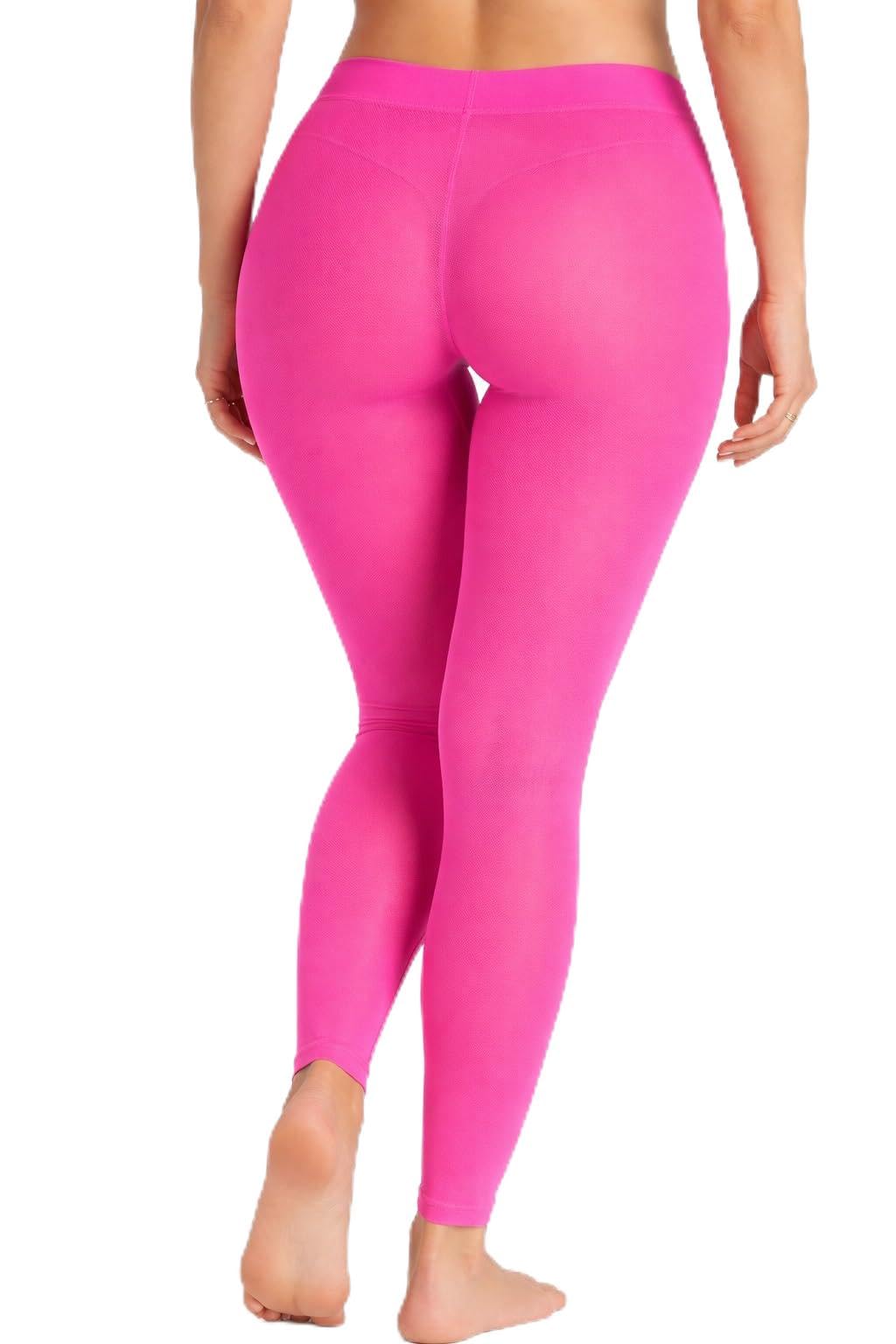 Lazutom Sexy Women See Through Sheer Mesh Pants Leggings (Red)