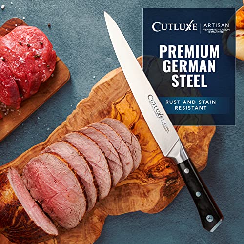 Cutluxe Carving Knife and Fork Set – Carving Knife Set for Meat, Brisket & BBQ – Razor Sharp Premium German Steel – Full Tang & Ergonomic Handle – Artisan Series - Image 7