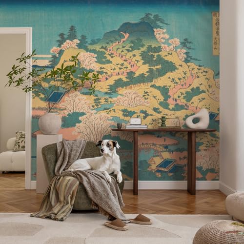 Vinilos decorativos de paisaje japonés para crear un salón zen de 152x104 cm 3