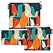 Reusable Sandwich & Snack Baggies by ART OF LUNCH - Set of 3 Designer Sandwich Bags - A Partnership with Artists Around the World - Design by Budi Kwan (Indonesia) - Flock of Birds