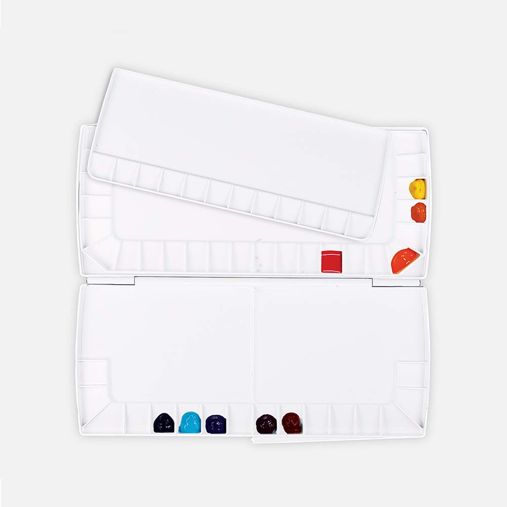 Mijello Triple Decker Palette 52 Wells - Modern, Blau, Kunststoff, Metall - Künstlerpalette