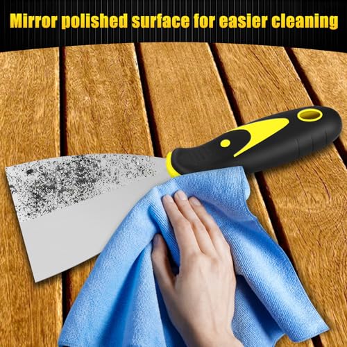 4 Pack Putty Knife - 2\" Putty Knives Set Paint Scraper Tool Stainless Steel Spackle Knife No-rust Metal Wallpaper Scraper for Drywall Repair, Wallpaper Removal and Plaster Scraping - Thumbnail 7