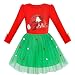 JV94 Girls Dress Christmas Santa Hat Long Sleeve Party Dress Size 10