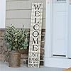 My Word Welcome ish Welcome Sign and porch board leaner for Front Door Porch Yard Deck Patio or Wall Indoor Outdoor Decorative Farmhouse Rustic Vertical Home Decor–8×465