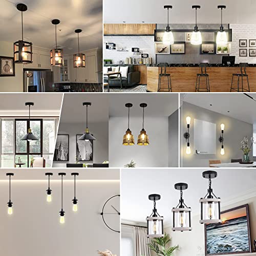 VTYXCTIGJ Light Canopy Kit Black, 4.7" US UL Vintage Chandelier Ceiling Light Plate for Pendant Light Chandelier Canopy Kit with All Mounting Hardware, Light Fixture Cover Plate for Easy Installation