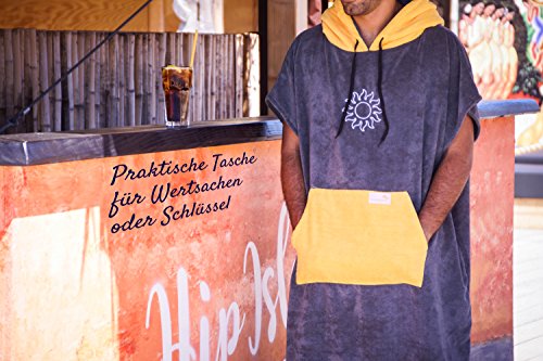 musegear Surf Poncho Erwachsene - Mobile Umkleide - one Size - orange/anthrazit – Umkleidehilfe und kuscheliger Bademantel - Modisch und nützlich - Image 7