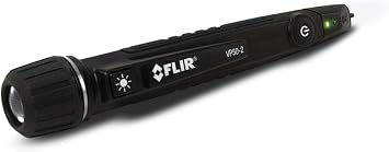 Flir VP50-2 Non-Contact Voltage Detector, CAT IV, LED Flashlight | 90-1000V AC, light/vibration/beeper alarms, LED flashlight, tip light, 3m drop, anti-roll, auto power off