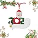 Produktbild MEISHANG Dreidimensional Weihnachtsschmuck,Weihnachten Anhänger Baumschmuck,Überlebende Familie,Weihnachtsschmuck 2020 Überlebende Familie,Personalisierten Baum Weihnachtsschmuck (Familie von einem)