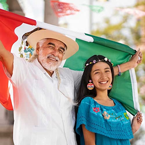 4 Pairs Mexican Earrings for Women, Fiesta Earrings, Cinco De Mayo Earrings, Beaded Piñata Sombrero Chili Pepper Earrings, Handmade Mexican Jewelry Holiday Gifts3