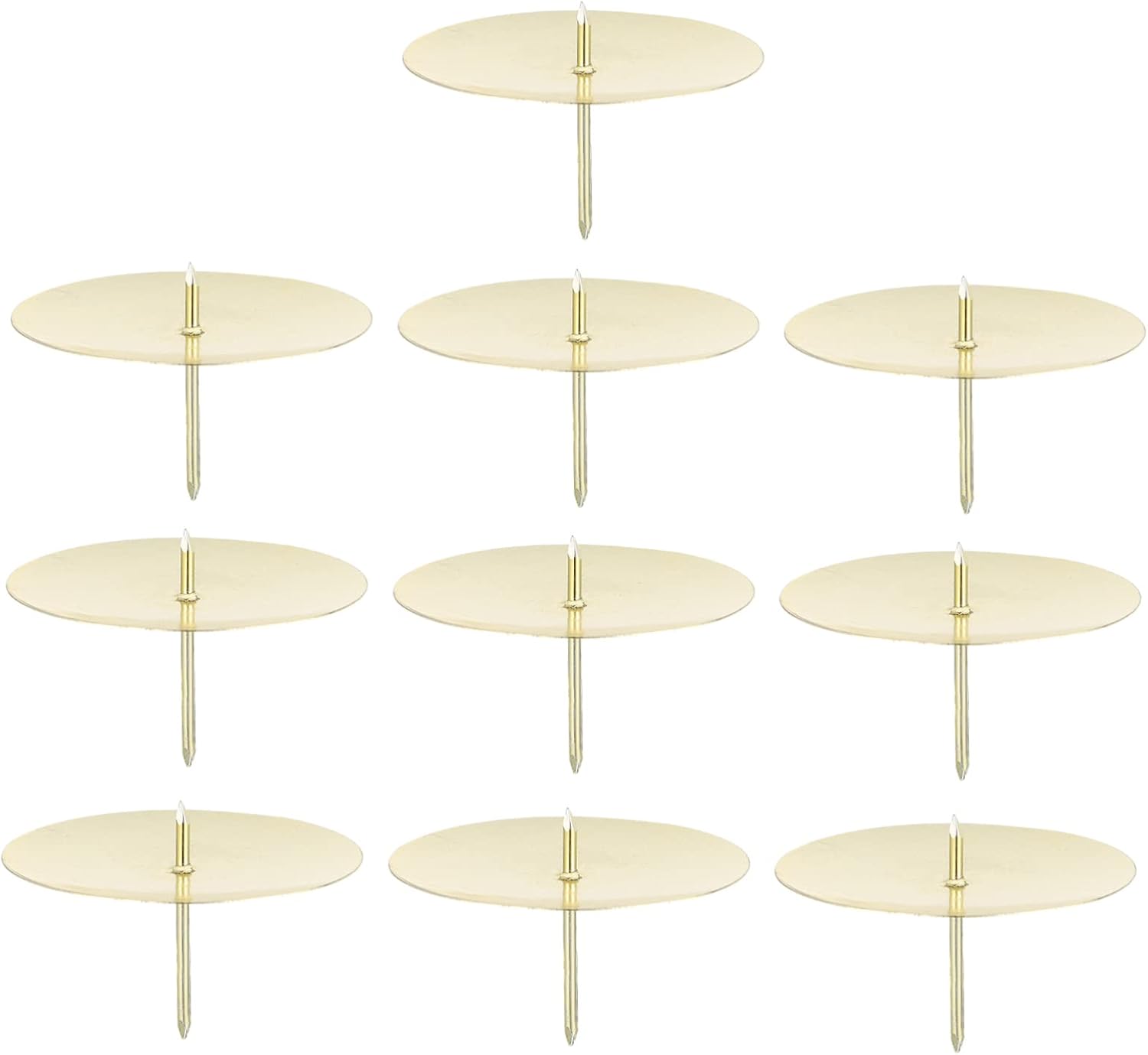 Garneck 10pcs Metal Candle Fixators for Christmas Candle Holders Hurricane Holder Wreath