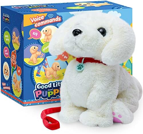 Team Power Voice Command Interactive Pet Labrador Toy Robot Dog Puppy, Knows 6 Tricks and Likes Walks, Stuffed Animal Toy for Girls and Boys [Amazon Exclusive]