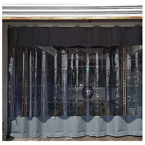 LIJINBO Telo Impermeabile Esterno,Tende Trasparenti, Tenda Per Porta Dell'autolavaggio, Telo Per Area Divisoria Da 0,5 Mm, Impermeabile A Prova Di Polvere Con Anello Di Tenuta Per Garage, Veranda, Per