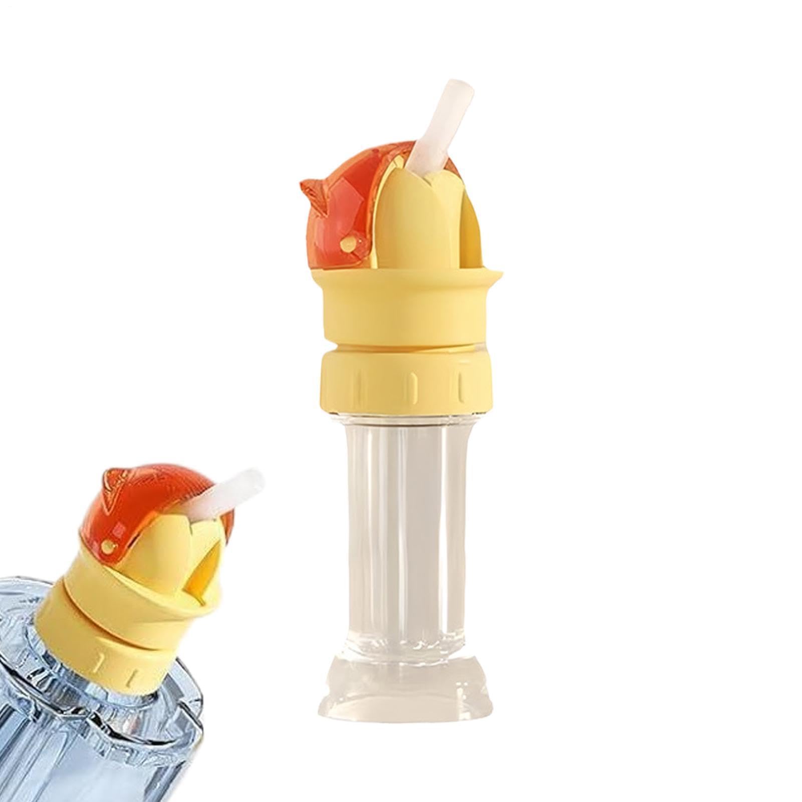 DETAOXO Water Bottle Toppers,2-in-1 Leakproof Straw Topper Replacement,Water Bottle Straw Lid | for Kindergarten Park School Daycare Travel Camping Picnic Girls Boys