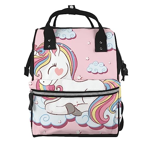 Sac à dos licorne pour ordinateur portable et voyage - Modèle multicolore taille unique