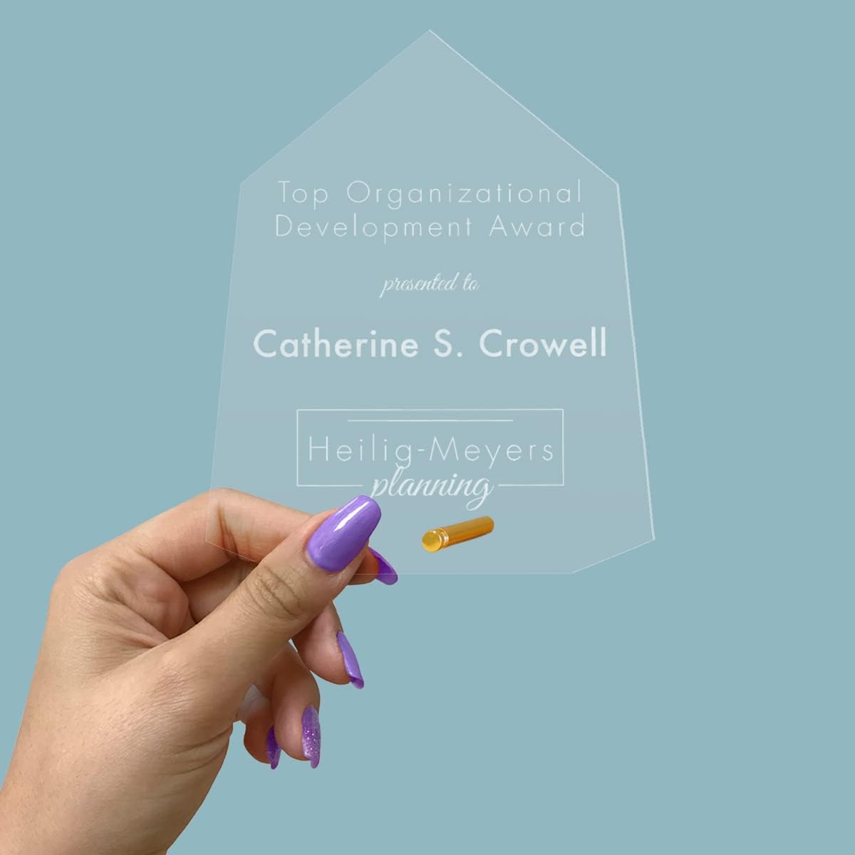 Custom Economy Acrylic Awards Offered in a Variety of Shapes and Sizes Includes Unlimited Text and Your Logo (6", Diamond)