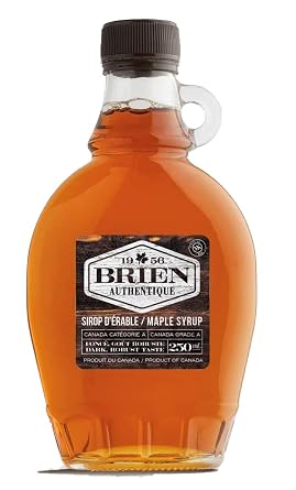 Brien 100% Pure Maple Syrup | Gluten Free Vegan Syrup | Maple Syrup Bottle | Real Maple Syrup Product From Canada | Leone Bottle 250ml / 8.4 Ounces Leone Bottle, Pack of 1