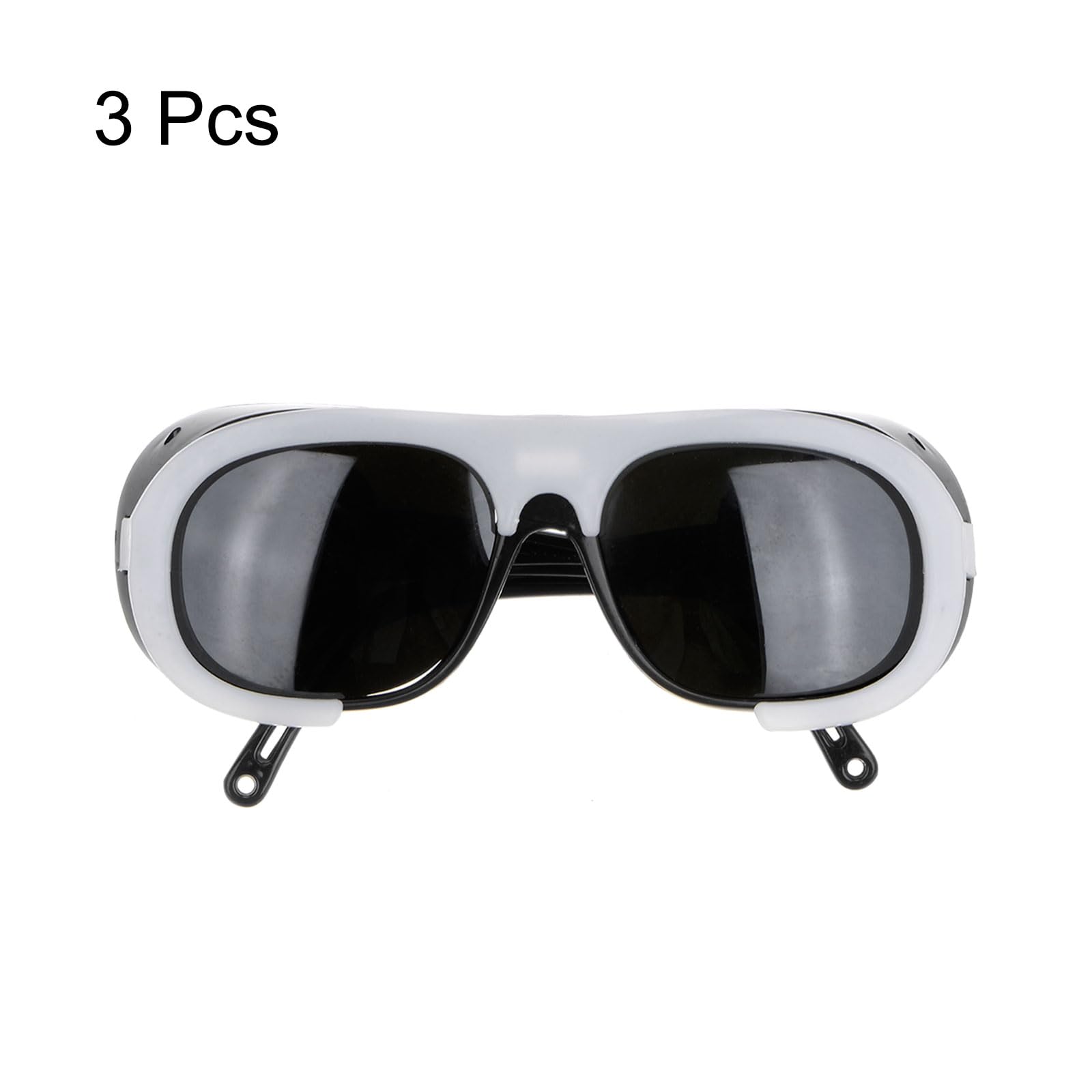 Uxcell 3pcs Protection Welding Glasses with Polycarbonate Black Lens Safety Goggles, 15 x 15cm / 5.9" x 5.9" - Image 3