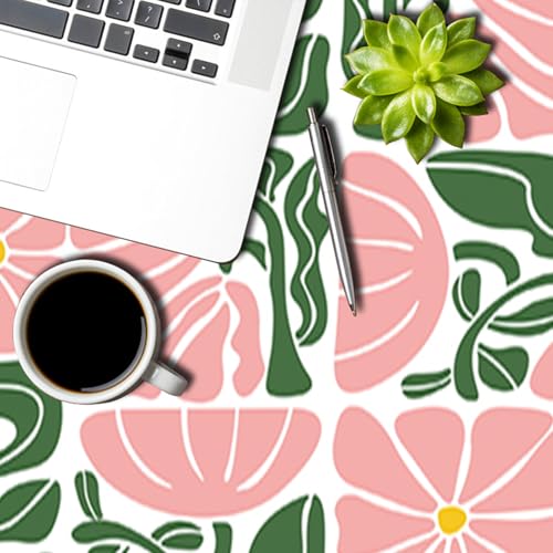 Baocicco Green Pink Abstract Flowers Square Tablecloth Seasonal Paisley Square Table Cloth Perfect for Spring Home Decor Indoor Outdoor Washable Wrinkle Free Table Cover for Picnic Camping 60x60 Inch by Baocicco - Used condition - Image 5