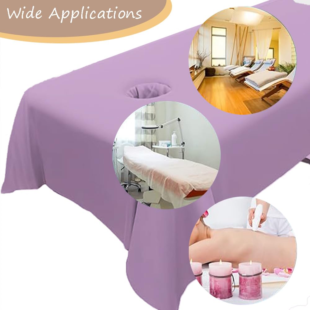 Massage Table Sheet with Hole - Rose Print Spa Cover -5