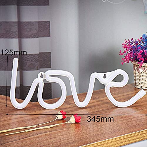 Image of Love Neon Sign LED Lights USB and Battery Powered for Bedroom Wall Decor Light, Kids Room Decor,Girls, Living Room, Home Decoration, Partys Light (Love Neon Multi)