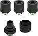 Produktbild Corsair Hydro X Series XF Kompressions anschluss (AD/ID 10/13mm (1/2 Zoll/3/8 Zoll), Viererpack, G1/4 Zoll BSPP Adaptergewinde, Messing Gefertigt Haltbarkeit) schwarz