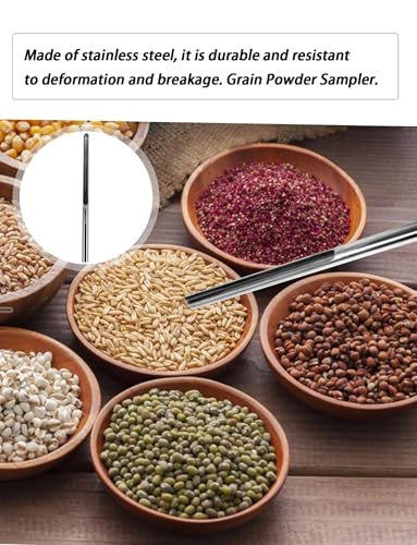 Campionatore di sonda per cereali in acciaio inossidabile, strumento portatile e facile da usare per test accurati dei cereali, strumento essenziale per agricoltori e appassionati di cereali