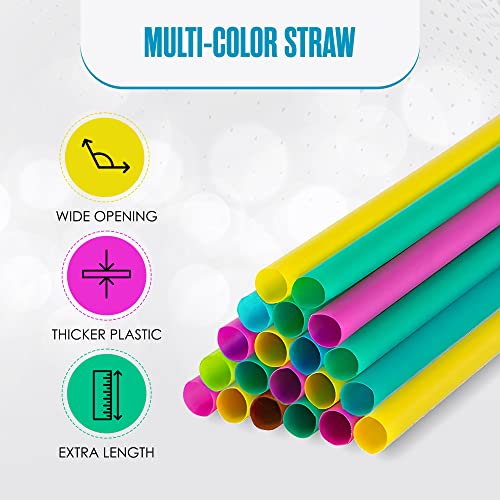 Pitillos Smoothie jumbo multicolor 100 unidades 26.7 cm miniatura 3
