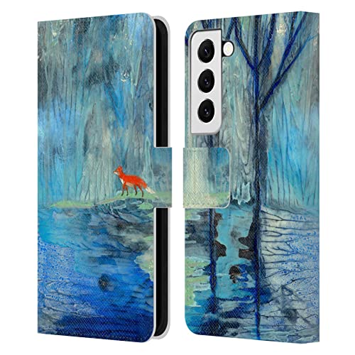 Carcasa Samsung S22 5G de cuero tipo libro con diseño artístico exclusivo Wyanne
