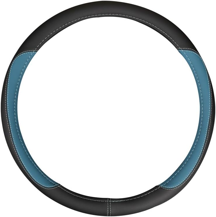 Product Truck Steering Wheel Cover PU Leather Anti Slip Anti Rub Four Season Universal 16 17 18 19inch (Black, 17inch)