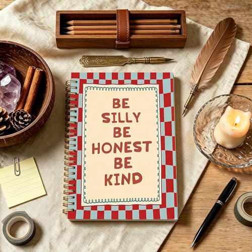 Journal à spirales Be Silly Honest Kind Carnet format A5 à couverture rigide - 3