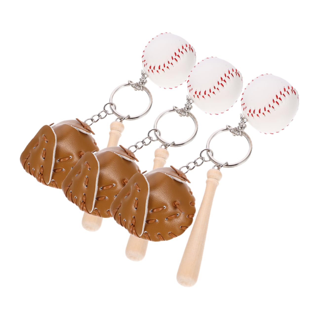 Homoyoyo Portachiavi Da Baseball Chiave Accessori Portachiavi Da Softball Portachiavi Carino Catene Mini Keeychain Bomboniere Da Baseball Per Pelle Sintetica Cachi