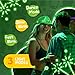 Fun Central LED Light Up Sequin Fedora Hats for Men & Women - Blue (LED, Green)