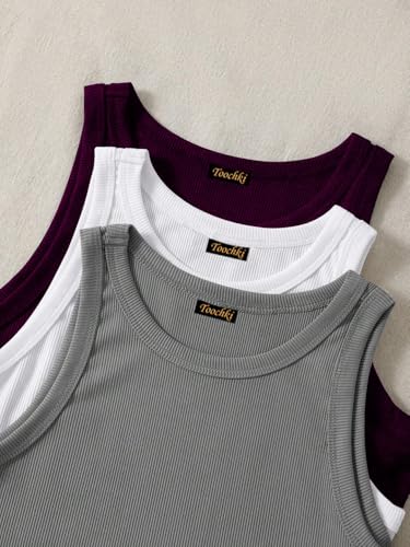 Image of Tops for Women Crop Top for Women's Tank Activewear Tee Sports Western Casual Cotton Camisole Pack of 3 Combo