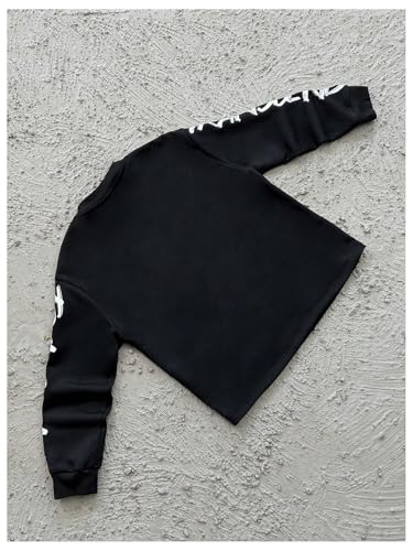 WDIRARA Boy's Jersey Shirts Number Graphic Sweatshirt Crew Neck Long Sleeve Pullovers Streetwear Top2