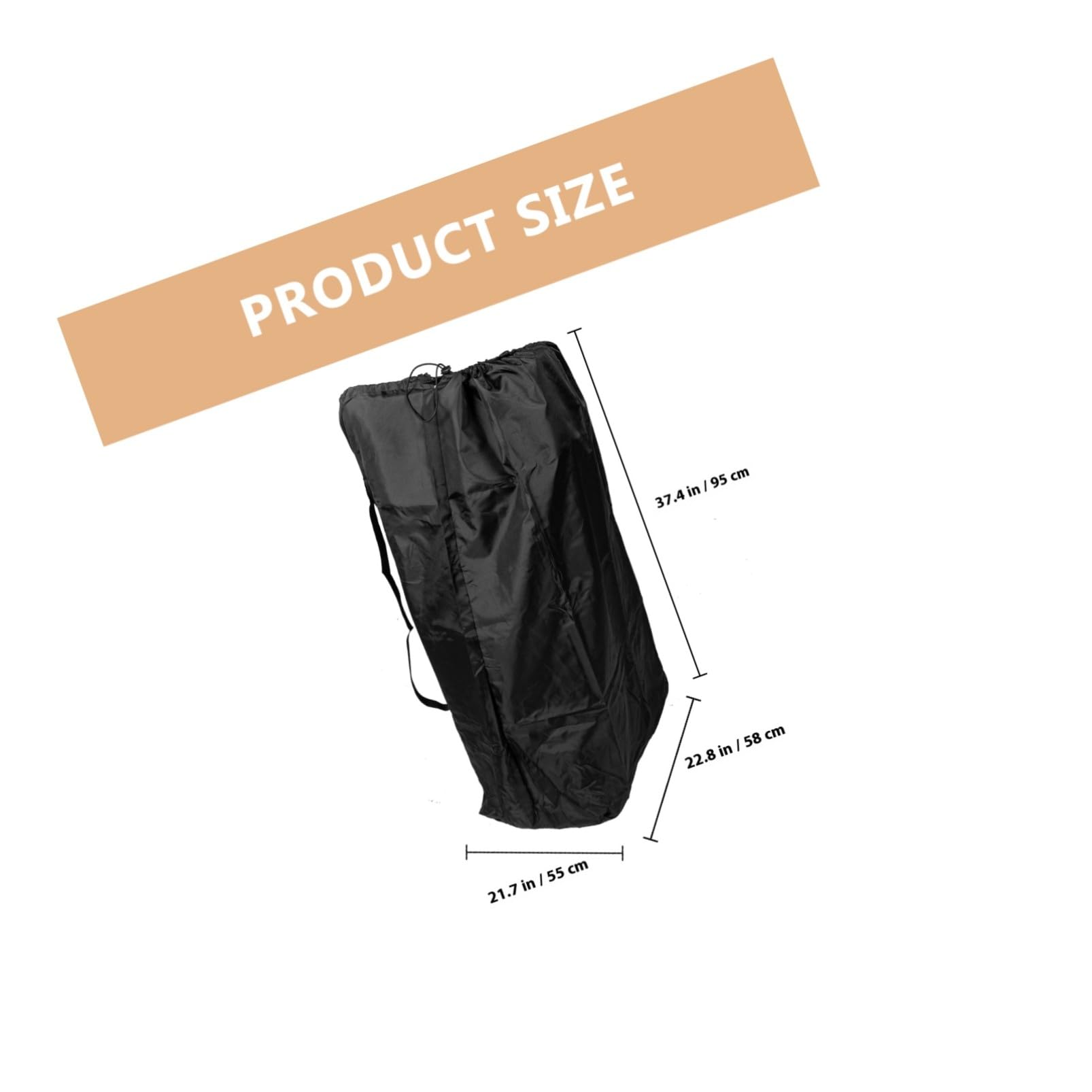 TOYANDONA Sacca Passeggino per Aereo, Viaggio e Gate Check in Nylon Nero | Due Spallacci, Coulisse Chiusura Bloccabile, Cuciture Rinforzate, Adatta alla Maggior Parte dei Modelli
