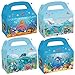 CIEOVO 24 Pack Ocean Sea Life Party Favor Treat Boxes, Underwater World Creatures Print Party Goodie Candy Treat Present Boxes for Ocean Theme Birthday Baby Shower Party Supplies Decoration