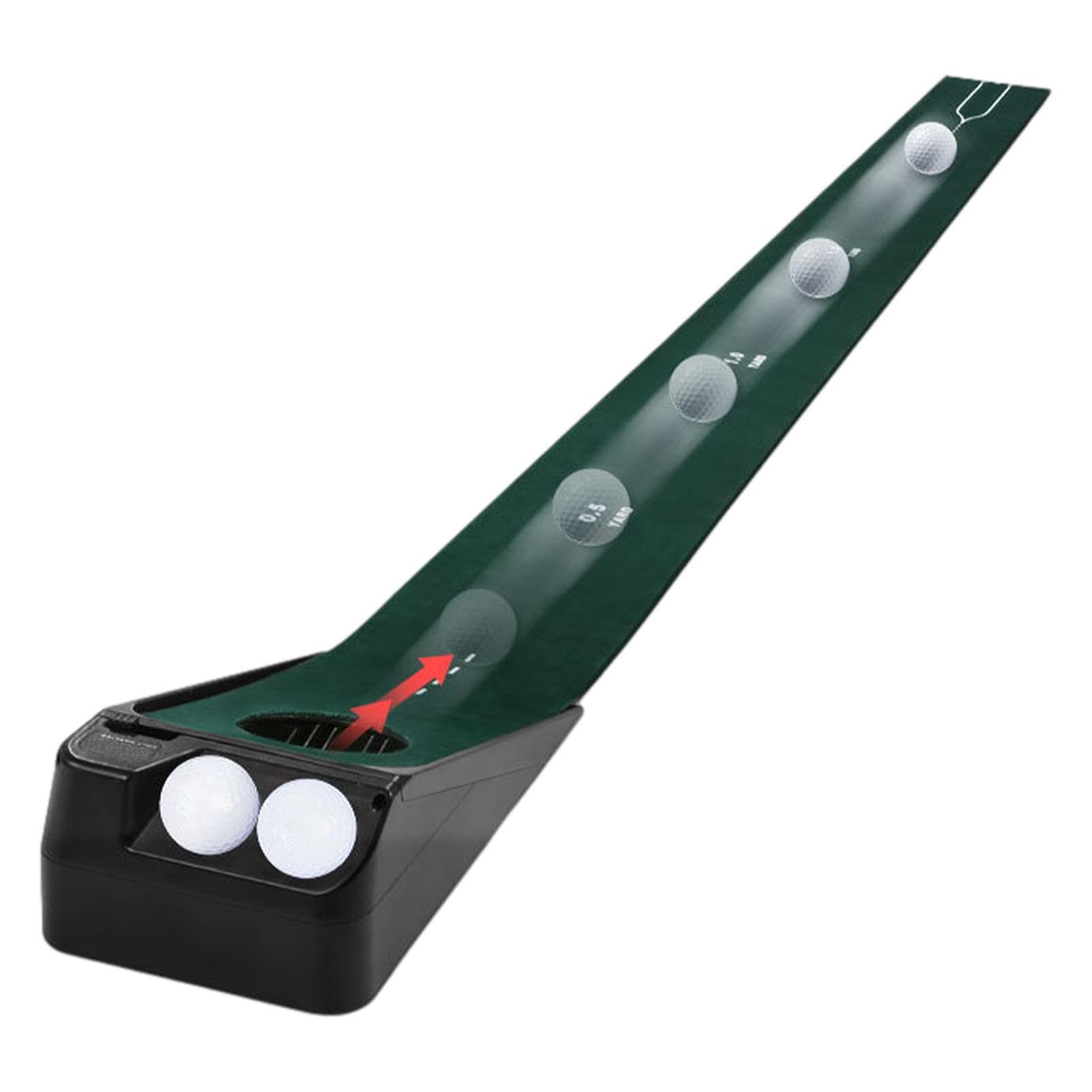 Poner en práctica - Juego de interior de putting green de 8 pies con retorno de pelota | Accesorios de golf para hombres que juegan golf en casa u oficina, putting green de golf interior