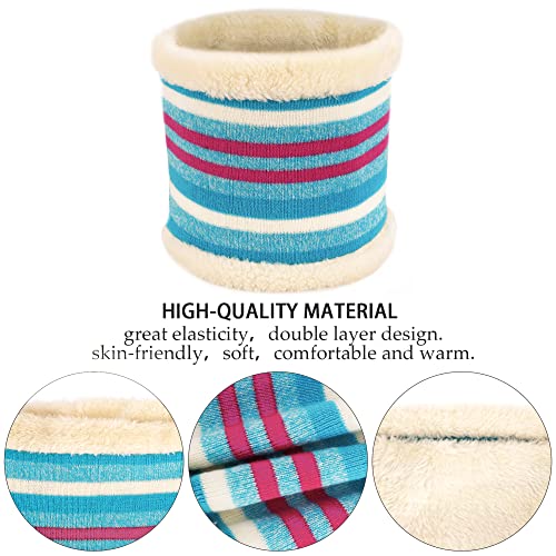Image of Kids Toddlers Winter Hats Knit Warm Beanie Scarf Gloves Set for Boys Girls Age 2-7, Pompom Cap Neck Warmer Fleece Lined Gifts