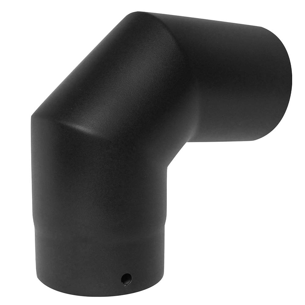 Vit Smooth Black Stove Pipe - 150Mm (6Inch) Vitreous Enamel 90 Degree Elbow Award Winner 12 Year Warranty