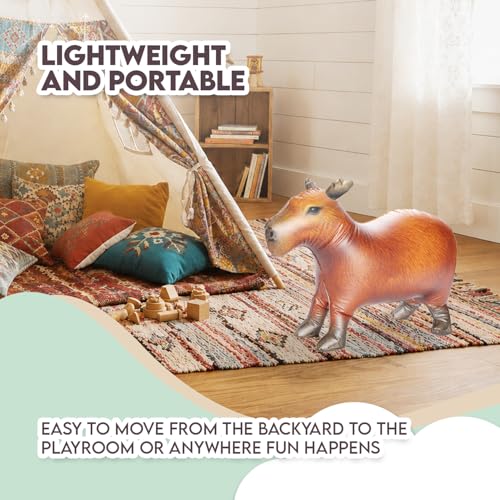 Image of Inflatable Capybara, Decorations for Birthday Party Supplies, Rodent Farm Theme Gifts, Blow Up Capybara Decor, Inflables para Fiestas Balloon, Fun Decoy Inflatable