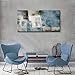 SDYA Blue Abstract Wall Art Decor Hand Painted Oil Painting on Canvas Framed 48 inches x 24 inches Large Colorful Modern Artwork Wall Art for Living Room Bedroom Office Hotel and Dining Room