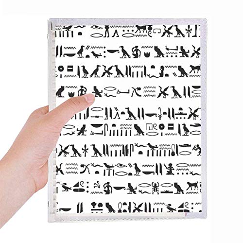 Carnet Égypte hiéroglyphes rechargeable cahier spirale fresco totem A5