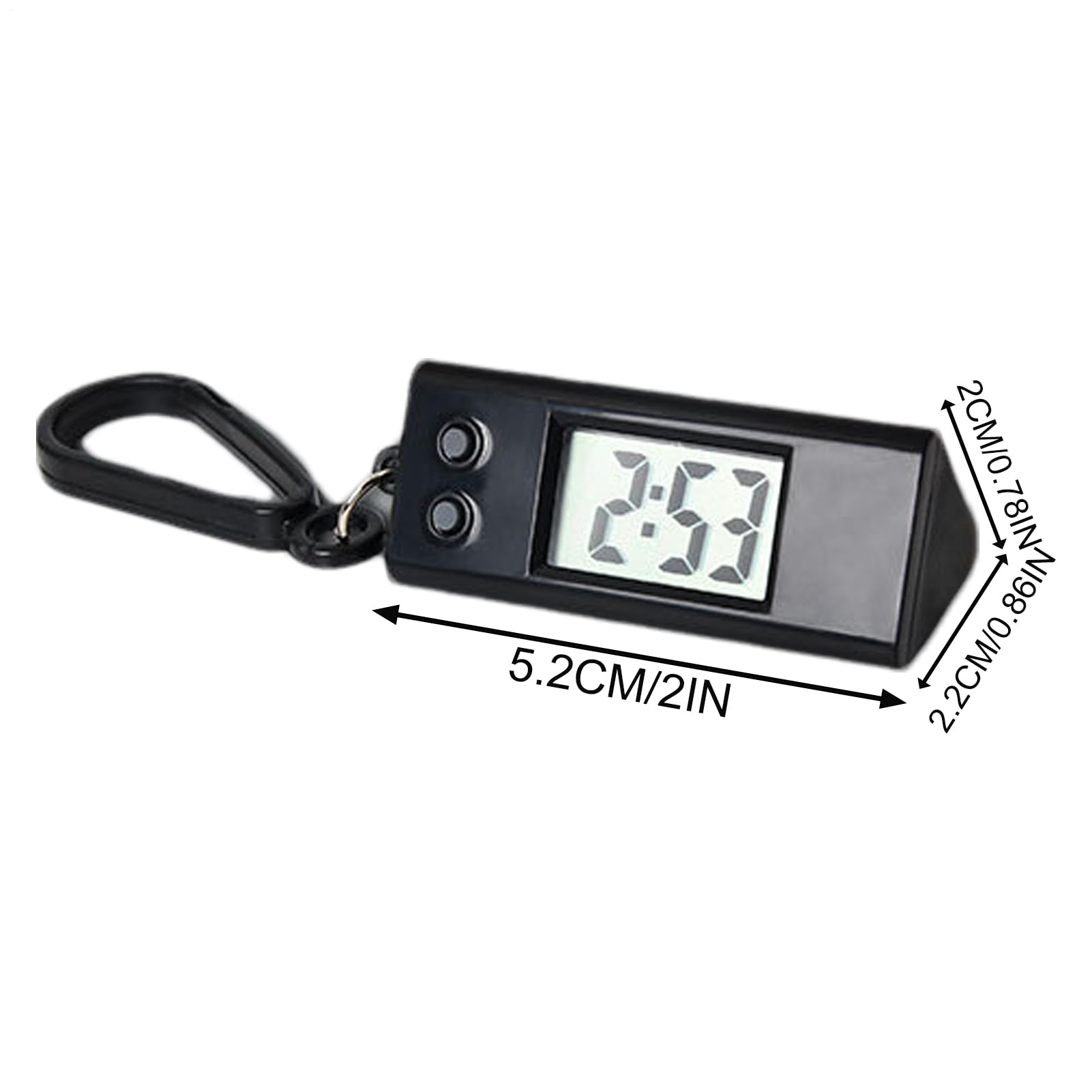 Genérico Mini Llavero De Reloj Digital – Pequeño Reloj De Bolsillo LCD Silencioso Colgante para Estudiantes Y Niños | Relojj Colgante De Mochila Portátil, Visualización De La Hora, Bonito Accesorio